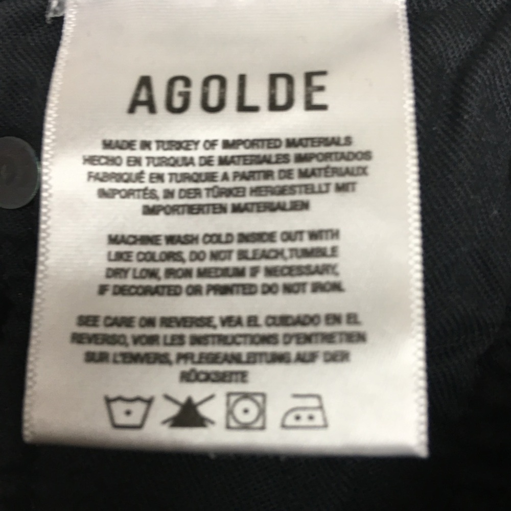 AGOLDE Nico High Rise Slim Jeans In Black Wash Size 26 - Picture 8 of 11